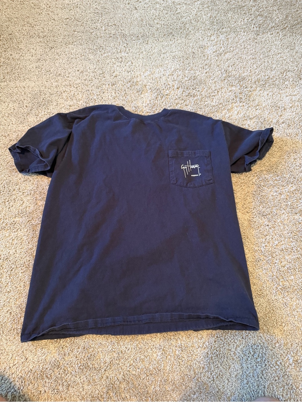Guy Harvey Navy Short Sleeve Pocket Tee